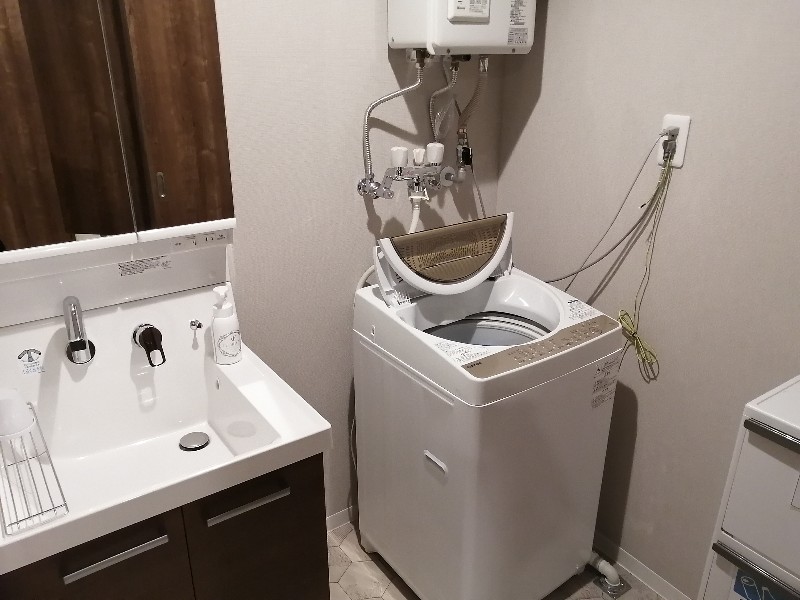 各部屋完備の洗濯機