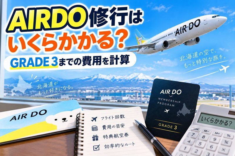 AIRDO修行の費用計算をイメージした見出し画像